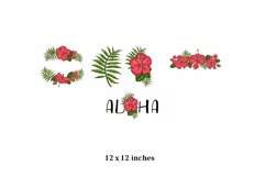 Aloha Hibiscus PNG, ALOHA inscription, PNG Beach Product Image 3