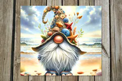 Gnome Beach life | 4 Skinny Tumbler Sublimation designs PL Product Image 2