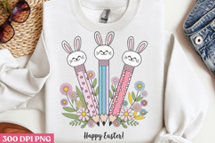 Happy easter PNG, Retro Teacher Easter Sublimat Product Image 2