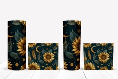 Sunflowers Tumbler Design, Boho Tumbler, Boho Flowers PNG Product Image 2