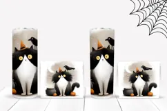 Cartoon Halloween Cat Tumbler, Spooky Halloween Printable Product Image 2