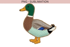 Duck PNG | Patchwork Duck Clipart | Farm Animal Design Product Image 2