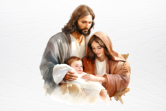 Christmas Nativity Watercolor Clipart PNG Product Image 2