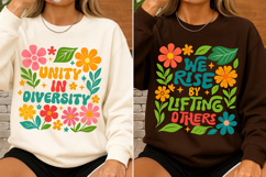 Floral Inspirational SVG PNG Positive Quote Retro Flowers Product Image 2