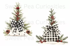 Christmas, Tree, Ephemera, PNG, watercolor, Clipart Product Image 2
