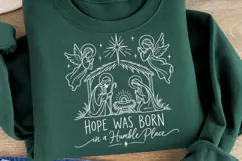 For Unto Us a Child Is Born PNG, Isaiah 9:6 Nativity Christm Product Image 2