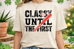 Classy Until The First Pitch Baseball T-Shirt Design SVG Product Image 2