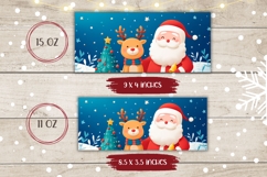 Cartoon Santa Claus Mug Template, Cute Christmas Deer Mug Product Image 2