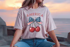 America Cherries USA 4th of July PNG Sublimation Design Product Image 3