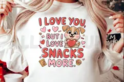 I love you, but I love snacks more Sublimation PNG Product Image 2