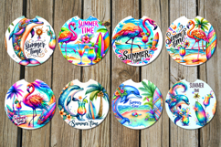 Beach, summer time | Car coaster &amp; key chain designs Product Image 2
