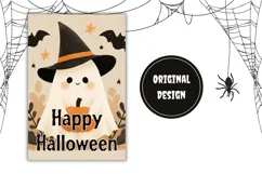Cartoon Ghost Garden Flag, Funny Halloween Garden Flag Product Image 2