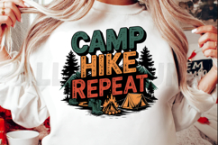 Camp Hike Repeat PNG, Hiking Adventure Sublimation Product Image 2