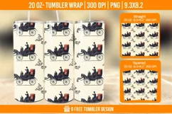 Horse Seemless Tumbler Wrap Designs, Sublimation Wrap Product Image 1