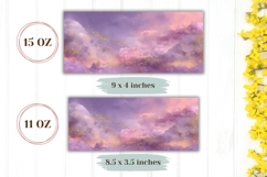 Pastel Sky Mug Wrap, Pink Clouds Mug Design, Celestial Mug Product Image 2