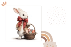 Easter Bunny Pillow Case PNG, Easter Basket Pillow Template Product Image 2