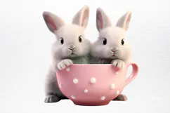 Chirstmas Bunnies Clipart PNG Product Image 2