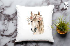 Floral Unicorn Horse Watercolor Clipart Sublimation PNG Product Image 2