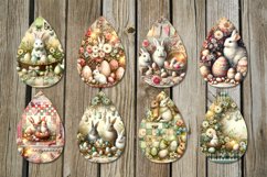 Vintage Easter flowers | Spring Teardrop Earring Sublimation Product Image 2