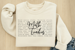 Math Teacher Words SVG Product Image 1