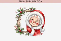 Christmas peeking character png design for T-shirts Product Image 2