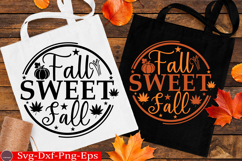 Fall Sweet Fall Round Sign SVG Product Image 2