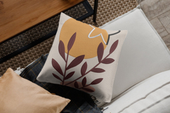 Modern Leaf &amp; Sun Abstract Embroidery Design Product Image 2