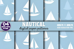 Nautical Digital Paper Background PNG Product Image 1