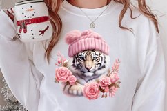 Cute Pink Christmas Animals Clipart Sublimation Product Image 2