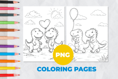Dinosaur with a Ball Coloring Pages | Coloring book Product Image 1