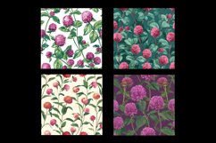 Gomphrena Flower Digital Paper Pattern Product Image 2