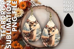 Blissful Teardrop Earrings Gift PNG, Christmas Product Image 1