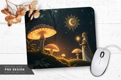 Mystical Mushroom Glow Mouse Pad PNG Design Product Image 1