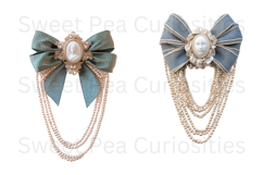 Cameo, Pearls, Ephemera, PNG, Junk Journal, clipart Product Image 2