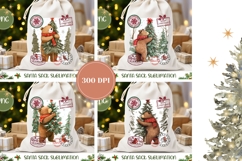 Cartoon Christmas Bear Santa Sack Designs, Kids Santa Sack Product Image 2