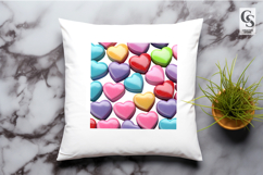 Colorful Candy Heart Pattern Illustration Clipart PNG Product Image 2