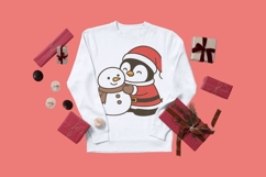 Cute Christmas PNG SVG Bundle | Panda Snowman Penguin Kawaii Product Image 2