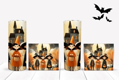 Kids Tumbler Wrap, Cartoon Halloween Tumbler Design Product Image 2