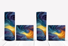 Abstract Tumbler Wrap, Art Tumbler Sublimation Product Image 2