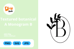 Textured Botanical Monogram Product Image 1