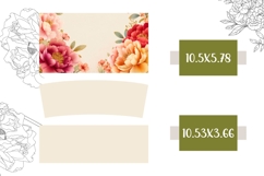 Peony Tumbler Wrap Design, Floral 40 Oz Tumbler PNG Product Image 2