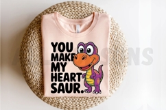 Cute Cartoon Dinosaur With Heartwarming Pun Perfect Product Image 2