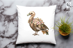 Floral Vulture Watercolor Illustration Clipart PNG Product Image 2