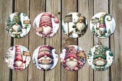Christmas gnome | 8 xmas Round earrings sublimation designs Product Image 2
