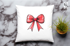 Red Heart Bow Illustrations Clipart Sublimation PNG Product Image 3