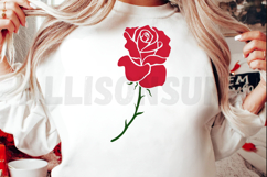 rose, red, flower, vector, illustration, floral, design, graphic, plant, nature, blossom, bloom, stem, leaf, isolated, valentine, romance, love, wedding, elegant, beauty, drawing, art, outline, silhouette, botanical, simplicity, symbol, modern, minimalist