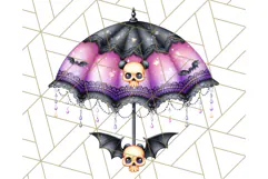 Pastel Goth Halloween PNG Clipart, Creepy Cute Art Product Image 2