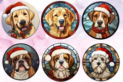 Stained Glass Christmas Dog Ornaments Bundle, Stained Glass Product Image 3