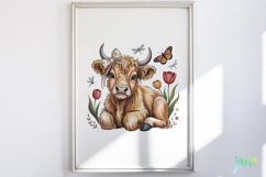 Cute Highland Cow Png Sublimation Product Image 5