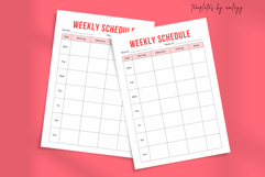 Minimal Weekly Schedule | Simple Weekly Planner Template Product Image 2